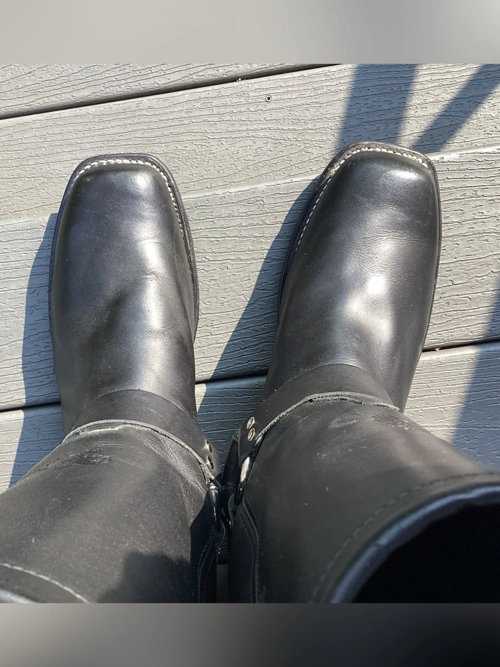 Chippewa 10.5D Model #27868 Black Leather Harness Motorcycle Boots